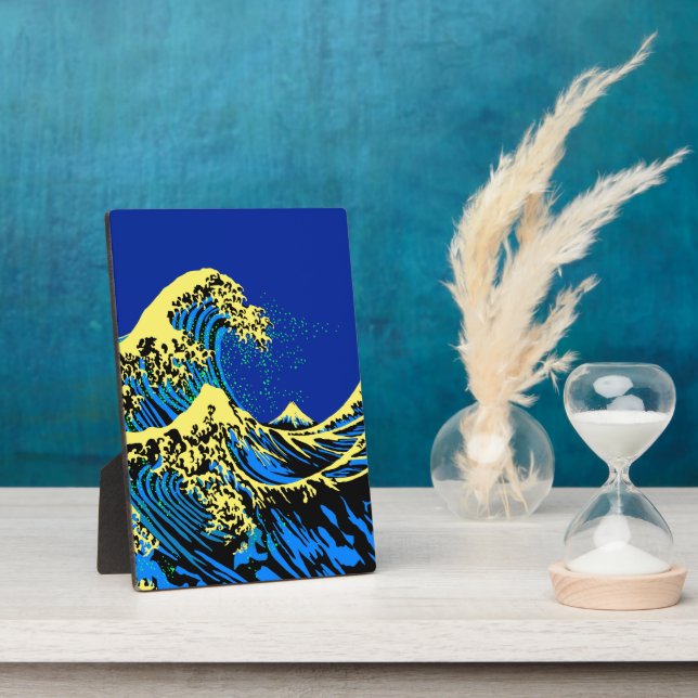 The Great Hokusai Wave in Pop Art Style Accent Plaque (Side)