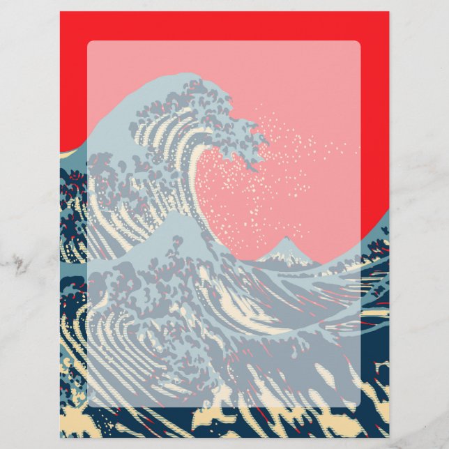 The Great Hokusai Wave in Vibrant Style (Front)
