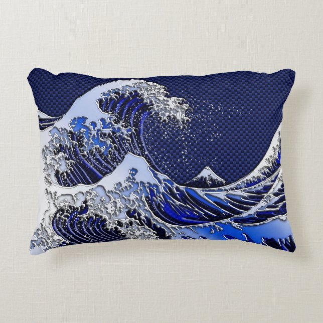 The Great Hokusai Wave Modern styles Decorative Pillow (Front)