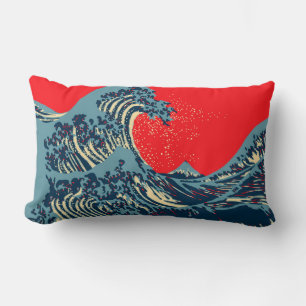 The Great Hokusai Wave Pop Decor Lumbar Pillow
