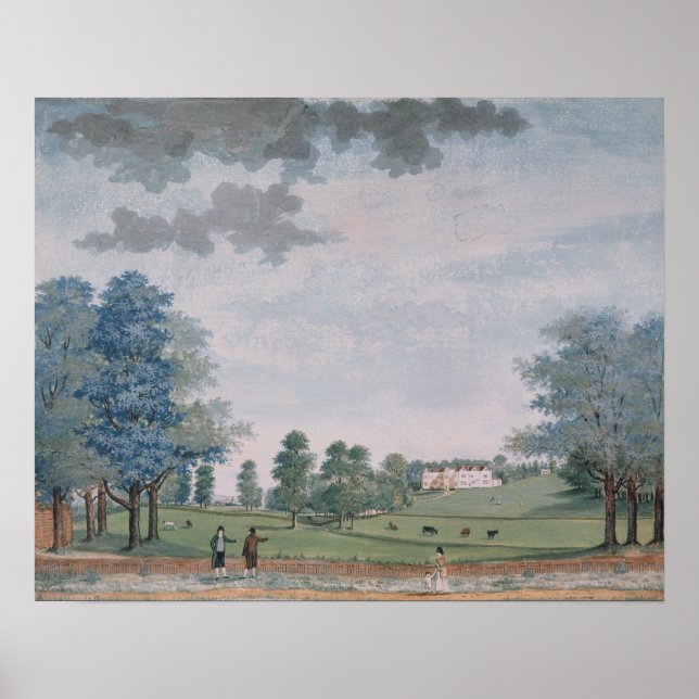 The Great House and Park at Chawton, c.1780 Poster (Front)