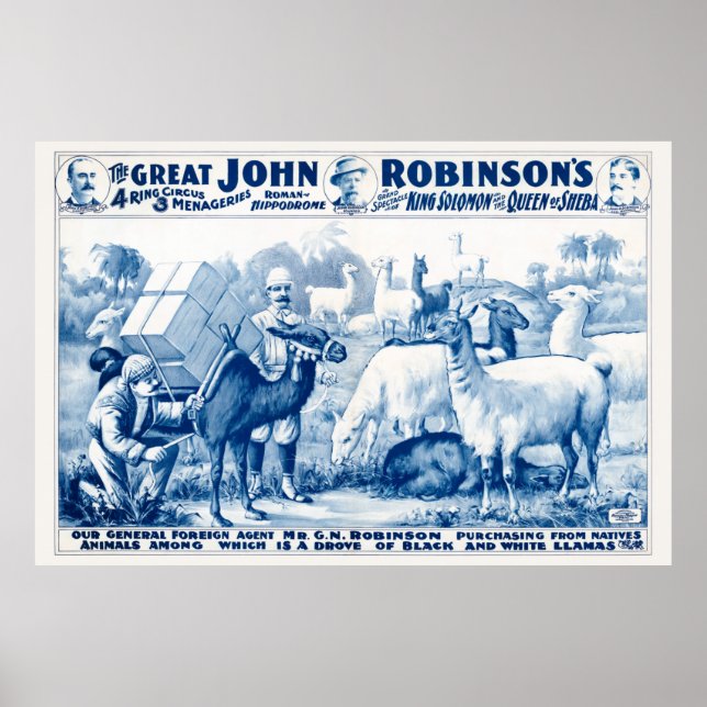 The Great John Robinson's Circus Vintage Poster (Front)