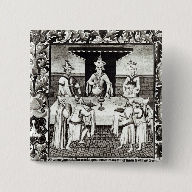 The Great Khan's feast 2 Inch Square Button (Front)