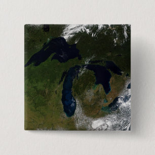 The Great Lakes 2 Inch Square Button