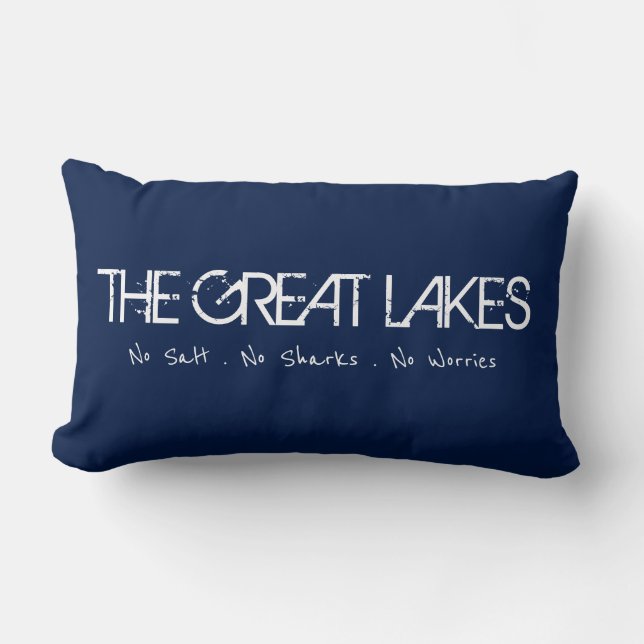 The Great Lakes, Michigan humour Lumbar Pillow (Front)