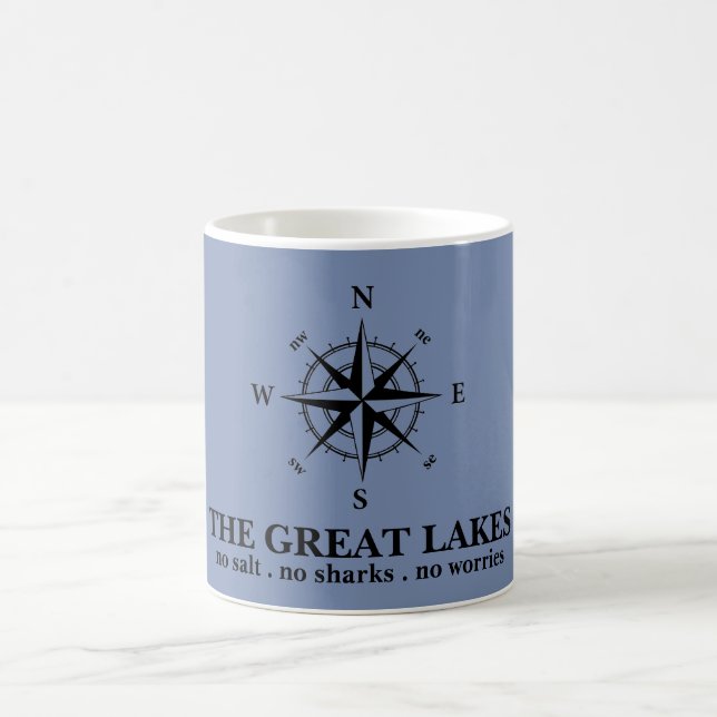 The Great Lakes Nautical compass Coffee Mug (Center)
