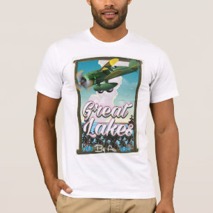The Great Lakes plane travel poster T-Shirt