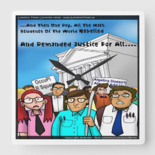 The Great Mathematics Revolution Funny Wall Clock