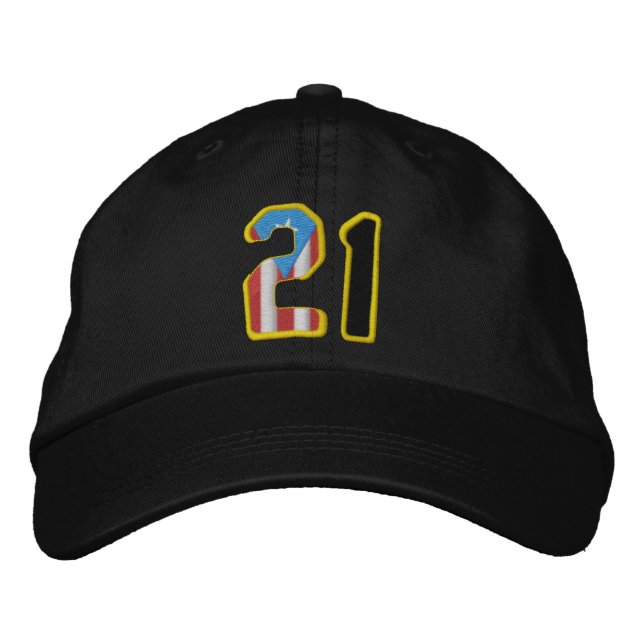 The Great One Number 21 Embroidered Baseball Cap (Front)