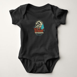 The Great Outdoors: Explore the Mountain design Baby Bodysuit
