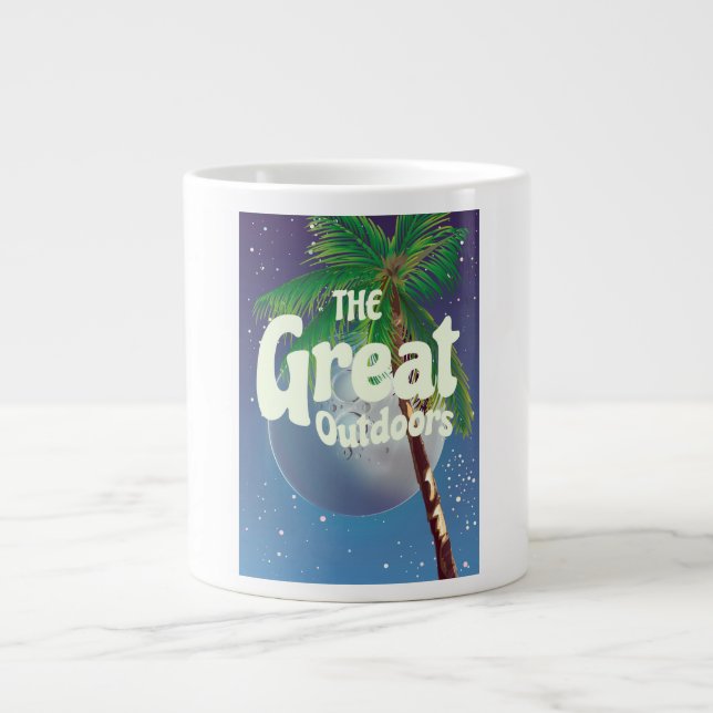 The Great Outdoors Palm and Moon Large Coffee Mug (Front)