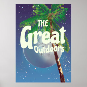 The Great Outdoors Palm and Moon Poster