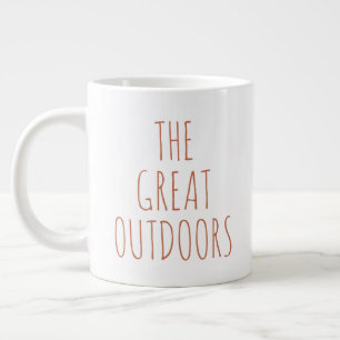 "The Great Outdoors" Simple Modern Farmhouse Large Coffee Mug