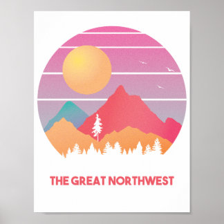 The Great Pacific Northwest Minimal Art  Poster
