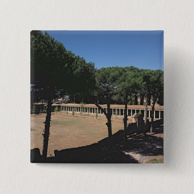 The Great Palaestra 2 Inch Square Button (Front)