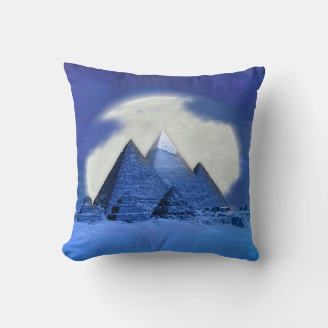 The Great Pyramids Throw Pillow (Front)