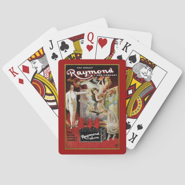 The Great Raymon ~ Weird Witches Cabinet Playing Cards (Back)