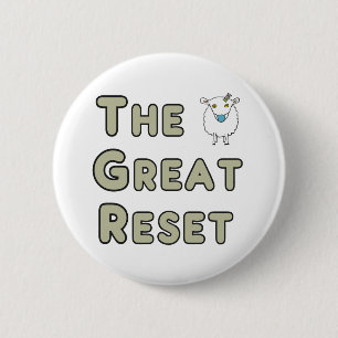 The Great Reset Sheep 2 Inch Round Button