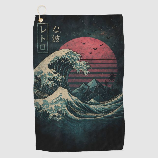 The Great Retro Wave Classic Golf Towel (Front)