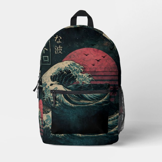 The Great Retro Wave Classic Printed Backpack (Front)