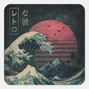 The Great Retro Wave Classic Square Sticker