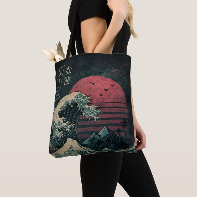 The Great Retro Wave Classic Tote Bag (Close Up)
