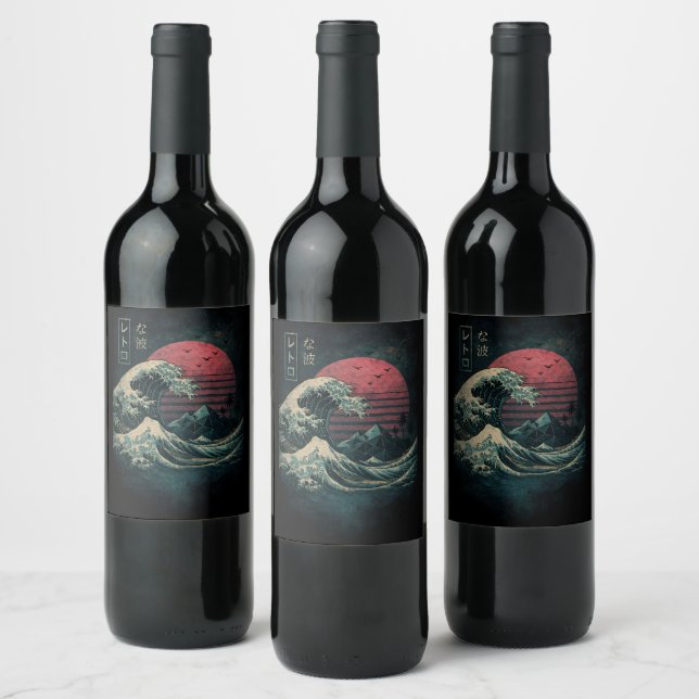 The Great Retro Wave Classic Wine Label (Bottles)