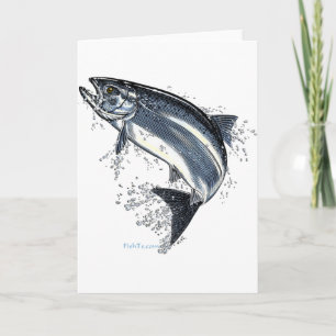 The Great Salmon Going Upstream Card