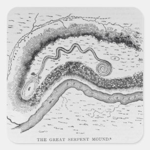 The Great Serpent Mound Square Sticker