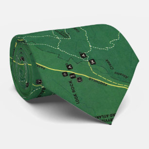 The Great Smoky Mountains National Park Map (1971) Tie