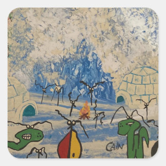 THE GREAT SNOWSTORM SQUARE STICKER