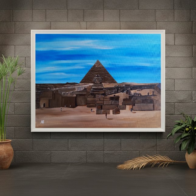 The Great Sphinx and the Pyramid of Khafre Canvas Print (Creator Uploaded)