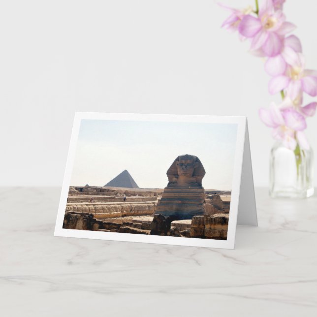 The Great Sphinx Of Giza, Pyramids Of Giza, Cairo Card (Orchid)