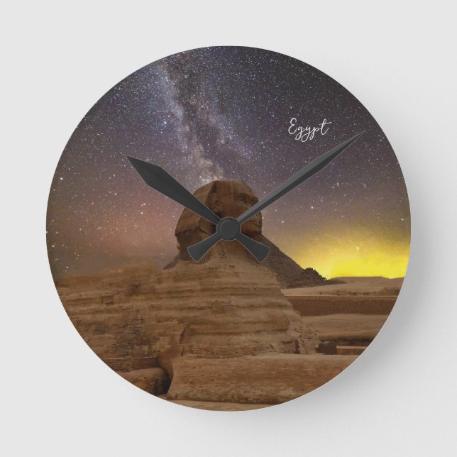 The Great Sphinx Of Giza Round Clock (Front)
