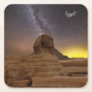 The Great Sphinx Of Giza Square Paper Coaster
