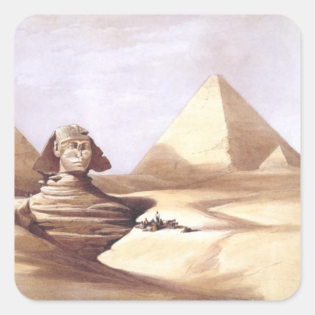 The Great Sphinx, Pyramids of Giza Square Sticker (Front)