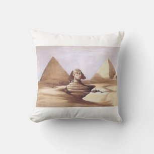 The Great Sphinx, Pyramids of Giza Throw Pillow