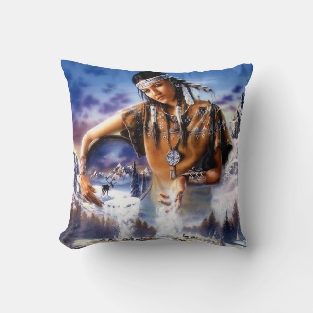 The Great Spirit Throw Pillow (Front)