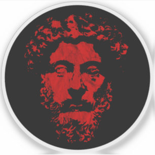 The Great Stoic Marcus Aurelius - v3 vintage red