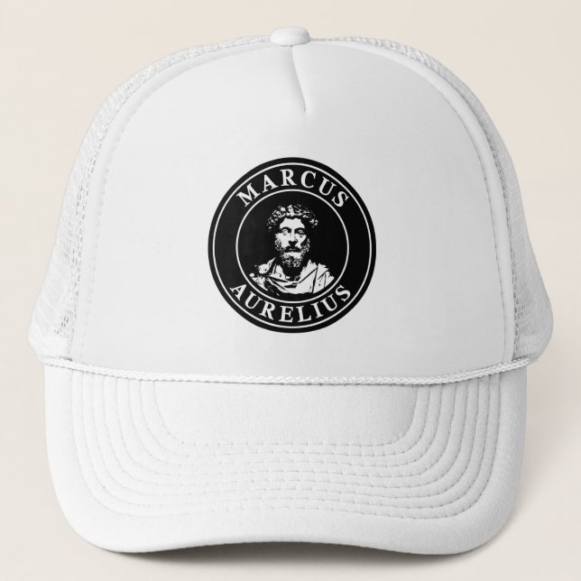 The Great Stoic Marcus Aurelius (white) Trucker Hat (Front)