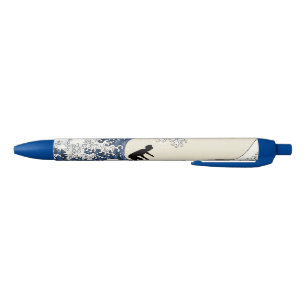 The Great Surfer of Kanagawa Black Ink Pen