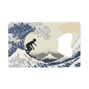 The Great Surfer of Kanagawa Credit Card Bottle Opener