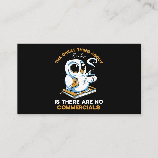 The great thing about books is there are no commer business card (Front)