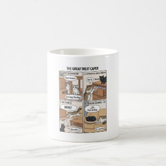 The Great Treat Caper: Cat Snack Heist Comic Coffee Mug