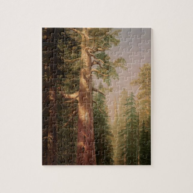 The Great Trees, Mariposa Grove, CA by Bierstadt Jigsaw Puzzle (Vertical)