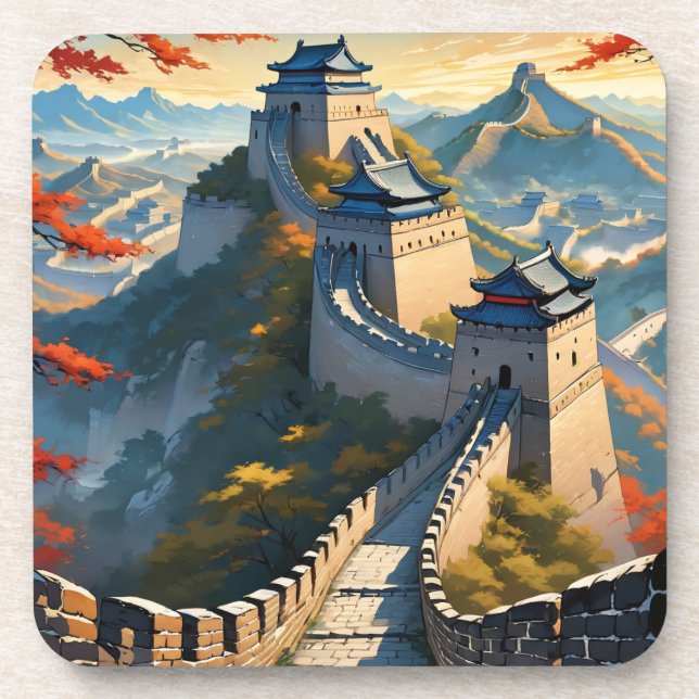 The great wall of China art Coaster (Front)