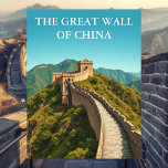 The Great Wall of China Travel Vintage Postcard<br><div class="desc">Step back in time with this vintage postcard showcasing the majestic Great Wall of China. Winding across rugged mountains and valleys, this ancient wonder stands as a testament to China's rich history and architectural brilliance. With its retro-inspired design, this postcard invites you to explore one of the world’s most iconic...</div>