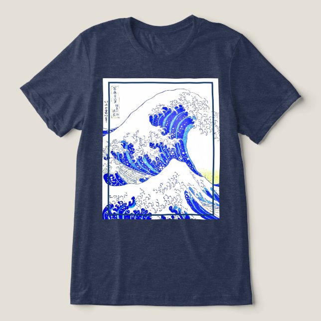 The Great Wave  - 19th  century art Tri-Blend Shirt (Design Front)