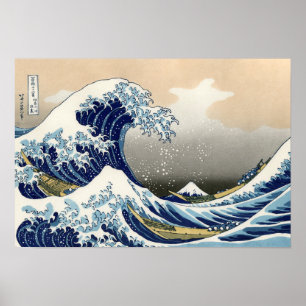 The Great Wave at Kanagawa by Hokusai Poster