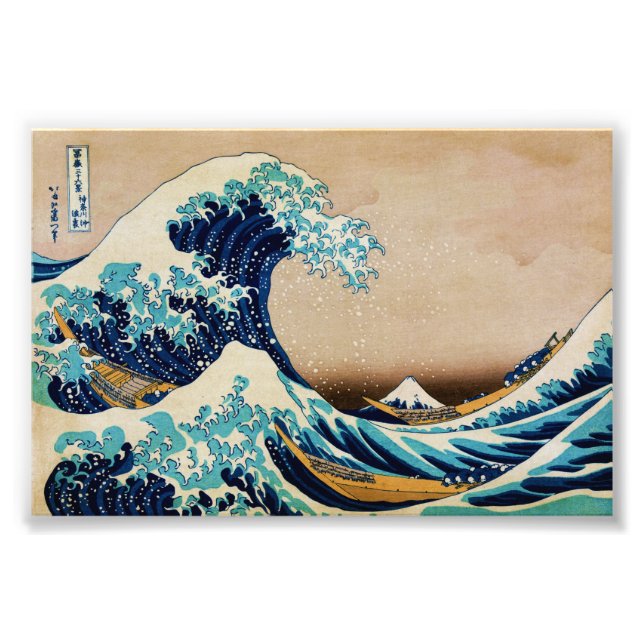 The Great Wave by Hokusai Japanese Photo Prints (Front)